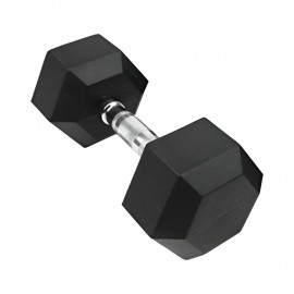 Single Piece Rubber Dumbbell 15 KG 
